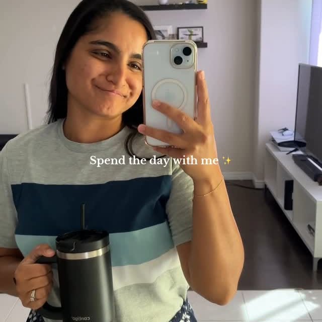 Instagram post by @pilotgurpreet for Contigo. Caption reads: Staying hydrated all day with my new tumbler that....