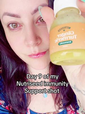 TikTok post by @maggiepotsie for Nutriseed. Caption reads: [...] #gingerandturmeric #immunityboost @nutriseed.