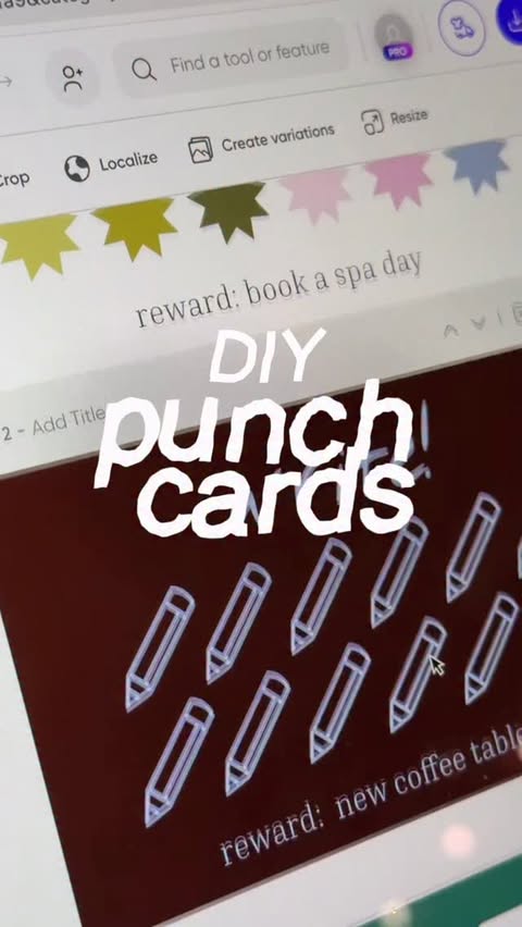 Instagram post by @studywithara for Picsart. Caption reads: diy loyalty punch cards using @picsart #craftidea....