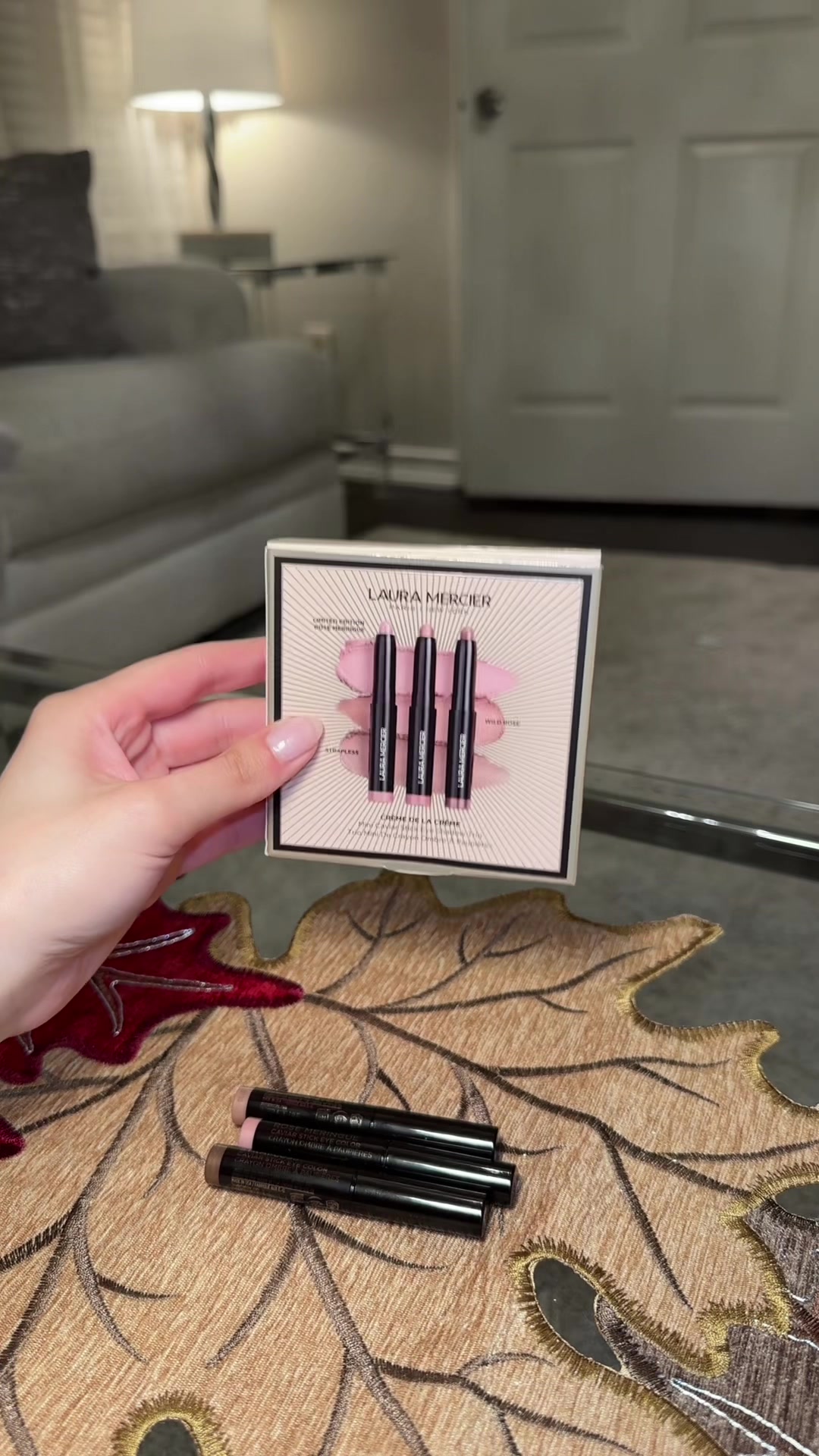 TikTok post by @psychictexas for Laura Mercier. Caption reads: [...] perfect for the holidays @Laura Mercier #fyp....