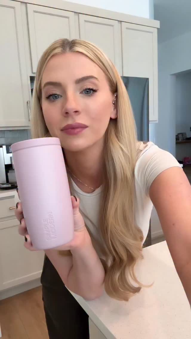 Instagram post by @hfergie11 for Simple Modern. Caption reads: Coffee stays hot. Cup stays clean. Mom stays sane.....