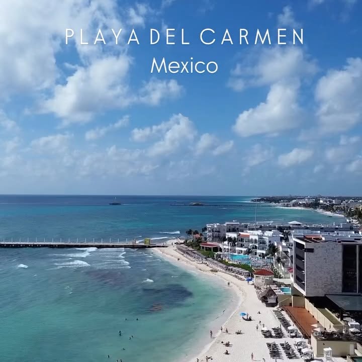 Instagram post by @anathevoyageur for Air Transat. Caption reads: Planning your Playa del Carmen getaway? 🌊☀️ Check....