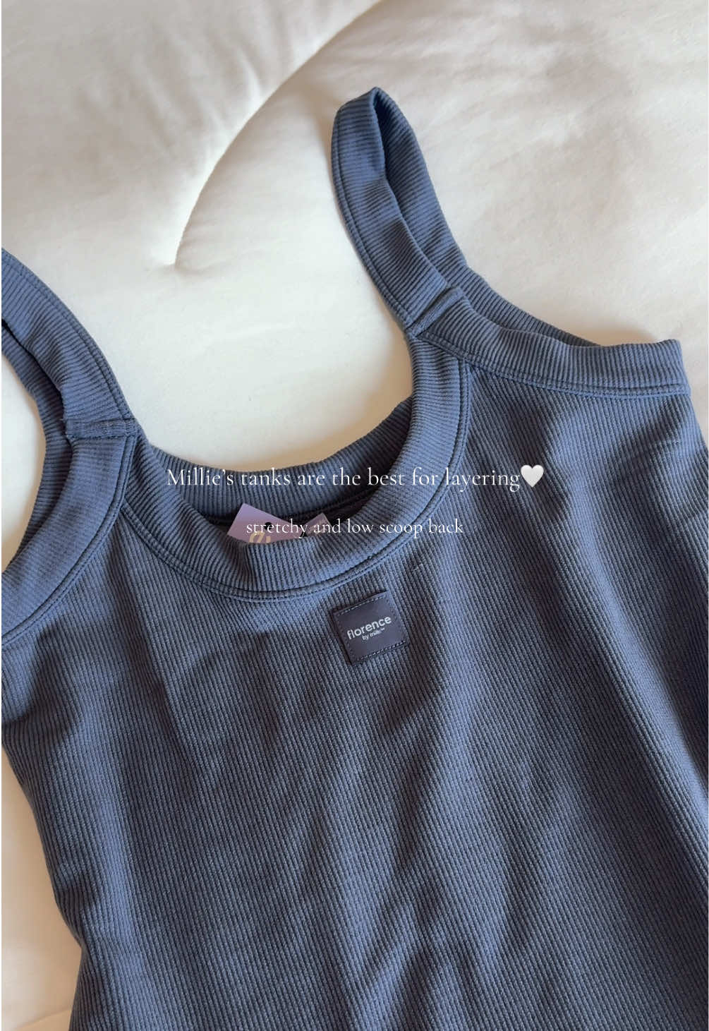 TikTok post by @laureniscleaning for Florence By Mills Fashion. Caption reads: [...] #tanktop #loungewear @Florence By Mills....
