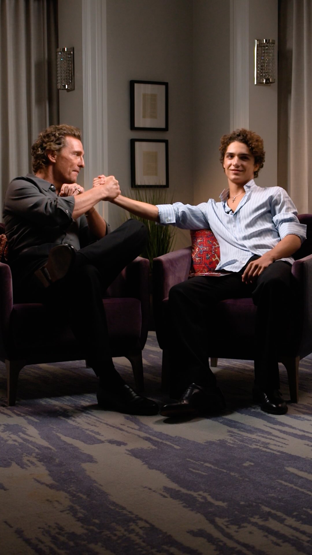 Instagram post by @levimcconaughey for Apple TV. Caption reads: Father, son, and co-stars.

The Lost Bus is now....