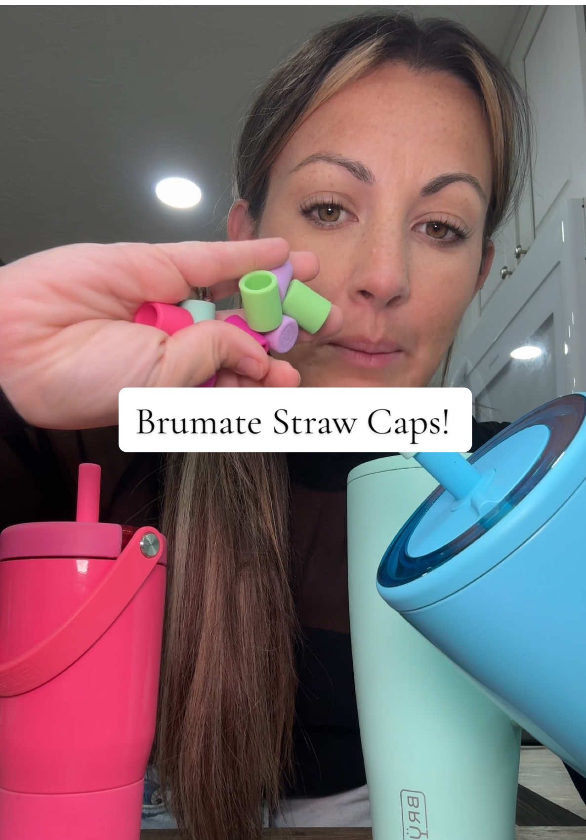 TikTok post by @_kimberly.co_ for BruMate. Caption reads: [...] all the different cup styles! #brumate....