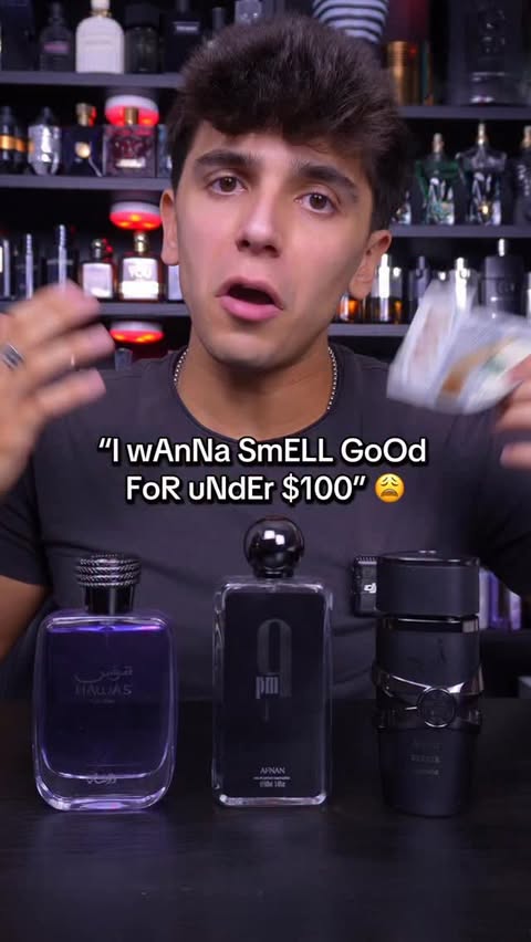 Instagram post by @fragrance for TikTok Shop. Caption reads: THE “ELIJAH “ STARTER BUNDLE AVAILABLE NOW ON....