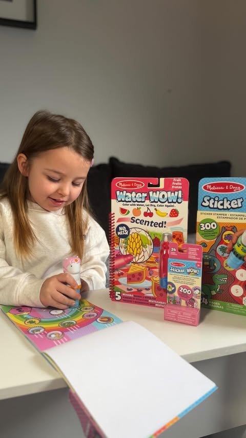 Instagram post by @lifewiththemckails for Melissa & Doug. Caption reads: Mess free play ideas are always a winner for....