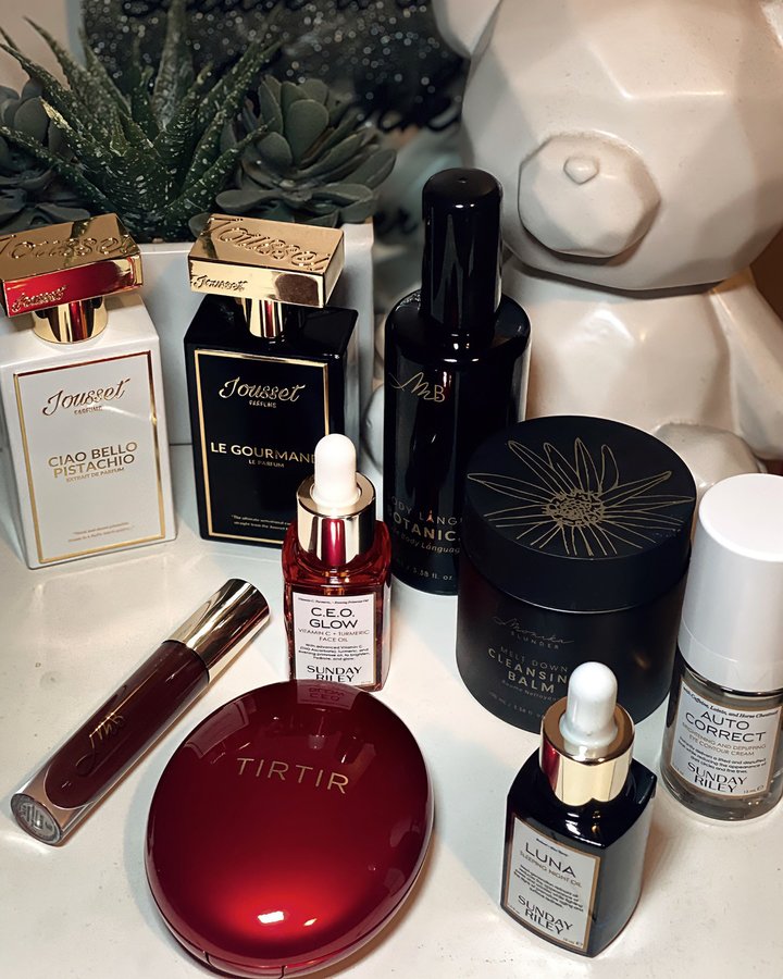 Instagram post by @the.amira.edit for Jousset Parfums. Caption reads: March’s newbies. Fragrances & Beauty....