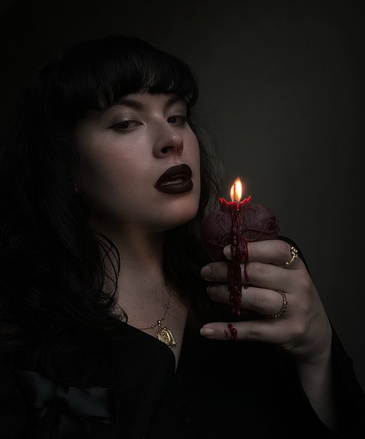 Instagram post by @thewolfinlace for Petals and Poison. Caption reads: [...] Malvolia Dress—gifted to me from....