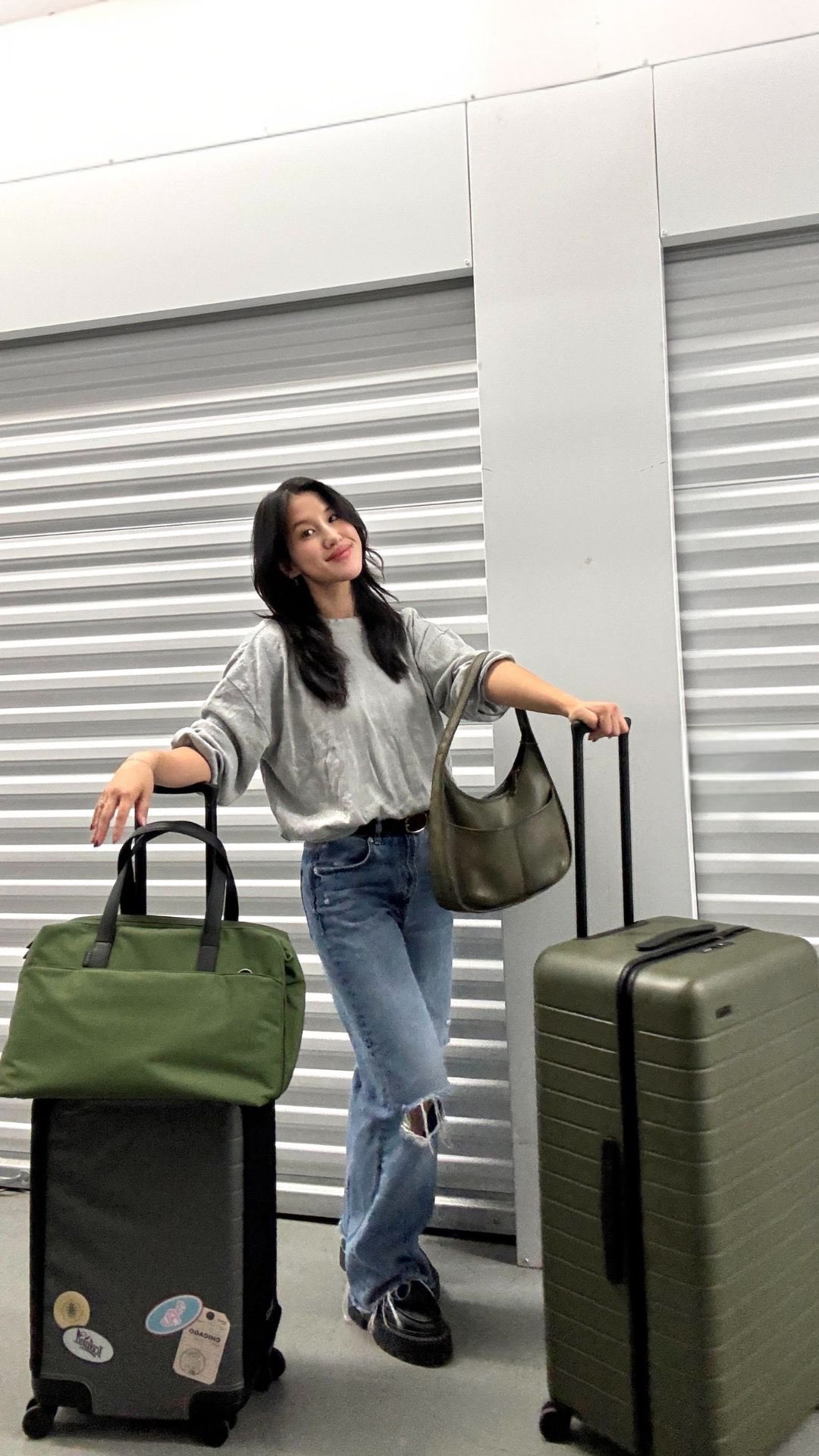 Instagram post by @yooon_ie for Away. Caption reads: Spa day for my @Away carry-on 🧳 #awaypartner....