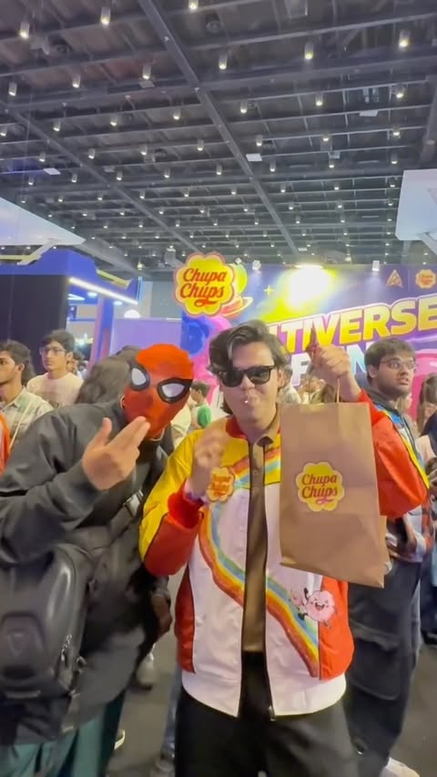 Instagram post by @abhi_abhishek10 for Chupa Chups. Caption reads: [...] me know in the comments! 👇 #Collab....