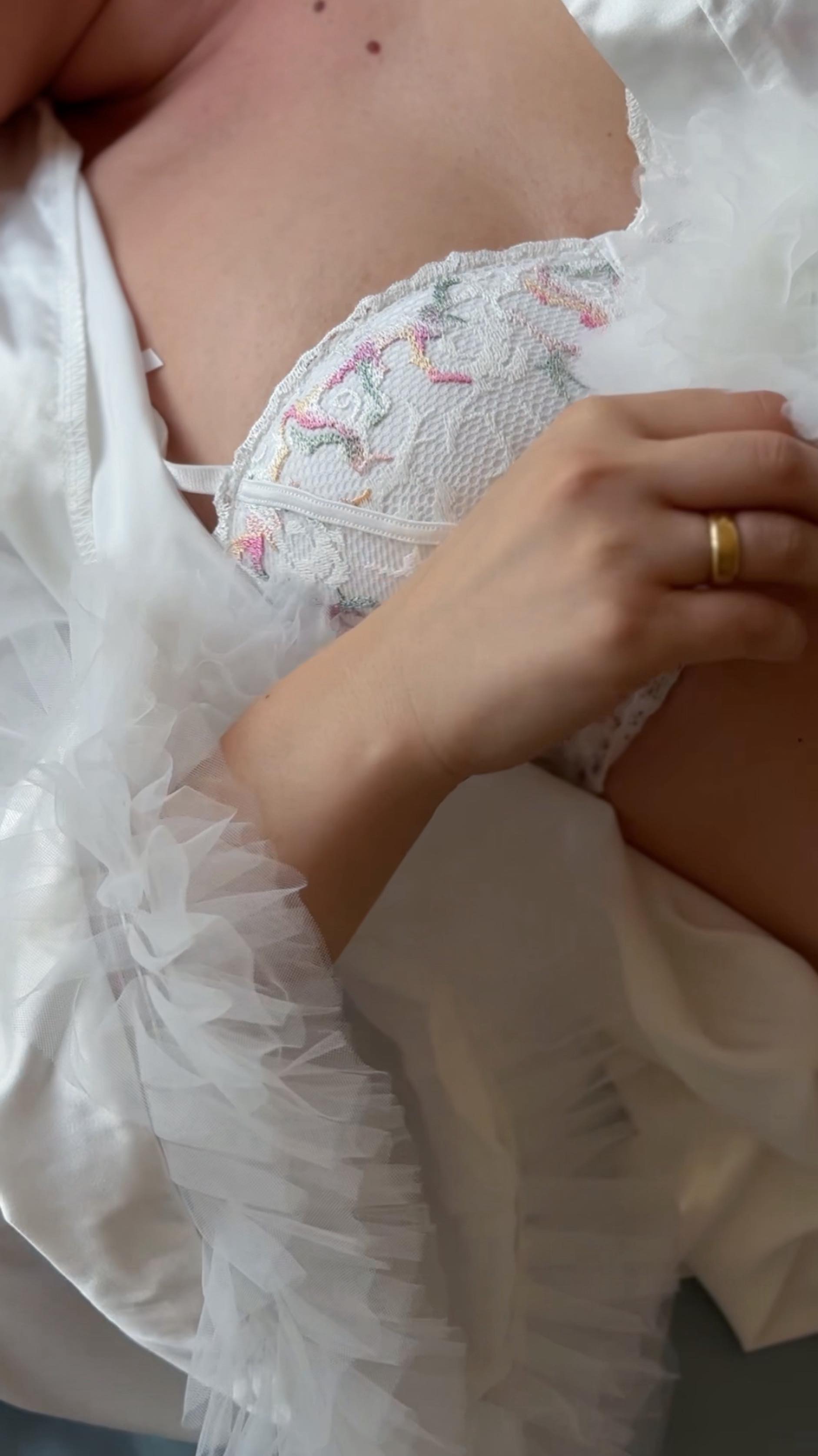 Instagram post by @parv_stylee for UCA Lingerie. Caption reads: Just tried this stunning lace set from....