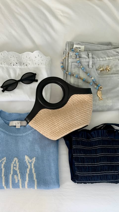 Instagram post by @anniejorgensen for LOFT. Caption reads: [...] I’m packing for my Eurosummer, all from....