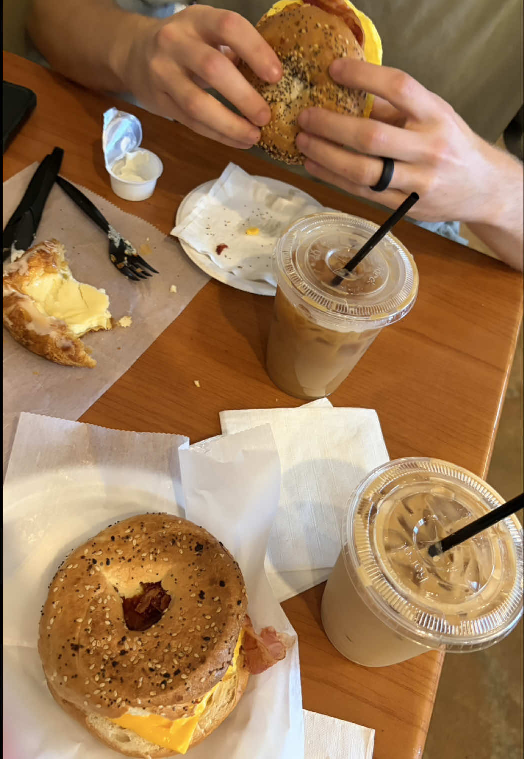 TikTok post by @cook_with_brooke_ for IQBAR. Caption reads: [...] @1UP NUTRITION code BROOKEP1UP @SHOP IQBAR....