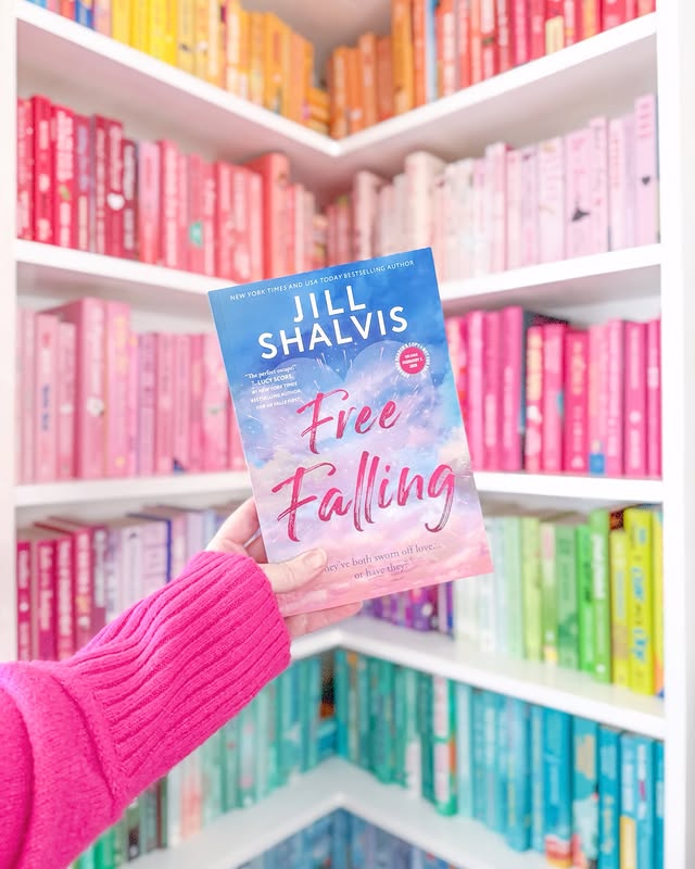 Instagram post by @thebeautyandthebookish for Casablanca Books. Caption reads: ✨Free Falling✨ Happy release day @jillshalvis....