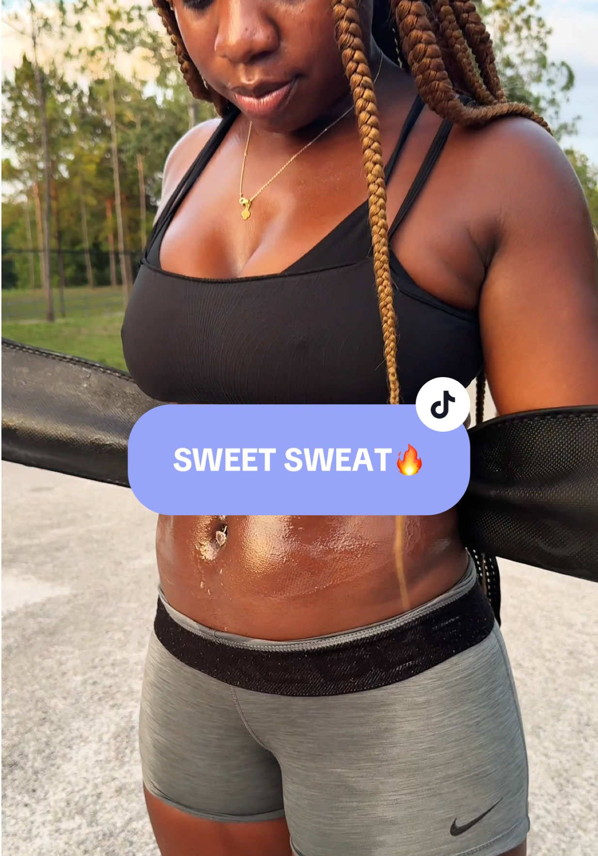TikTok post by @naestar_ for Sweet Sweat. Caption reads: Replying to @Sweet Sweat It’s not too late to get....