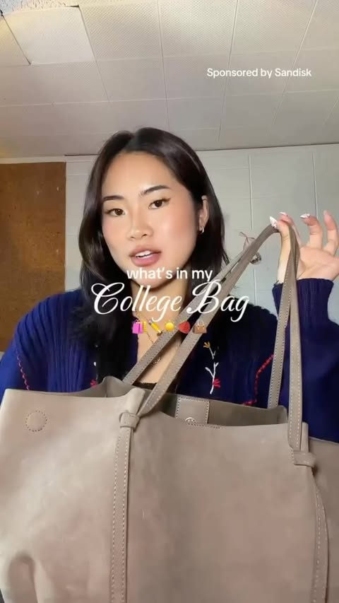 Instagram post by @jenyyng for SanDisk. Caption reads: [...] and content creator for back to school....