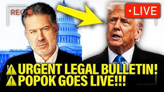 YouTube post by @MeidasTouch for Mack Weldon. Caption reads: LIVE: Popok GIVES Legal Update on BREAKING NEWS.