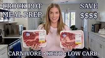 YouTube post by @LauraSpath for Equip Foods. Caption reads: Chuck Roast = Steaks + 3 days of Carnivore Meals....