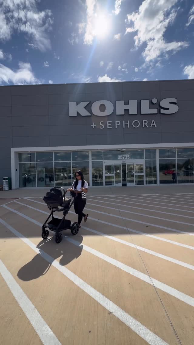 Instagram post by @lincolnsmamaaa for Kohl's. Caption reads: Come with me to restock and try out a few new....