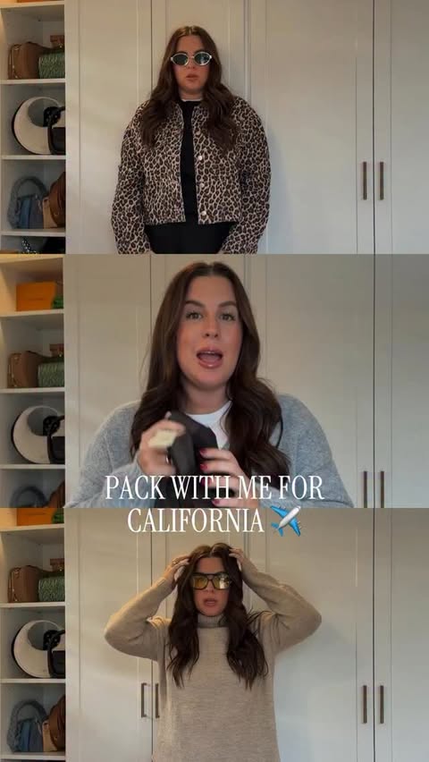 Instagram post by @hollandpaterno for VertVie. Caption reads: [...] for our california trip and bringing my....