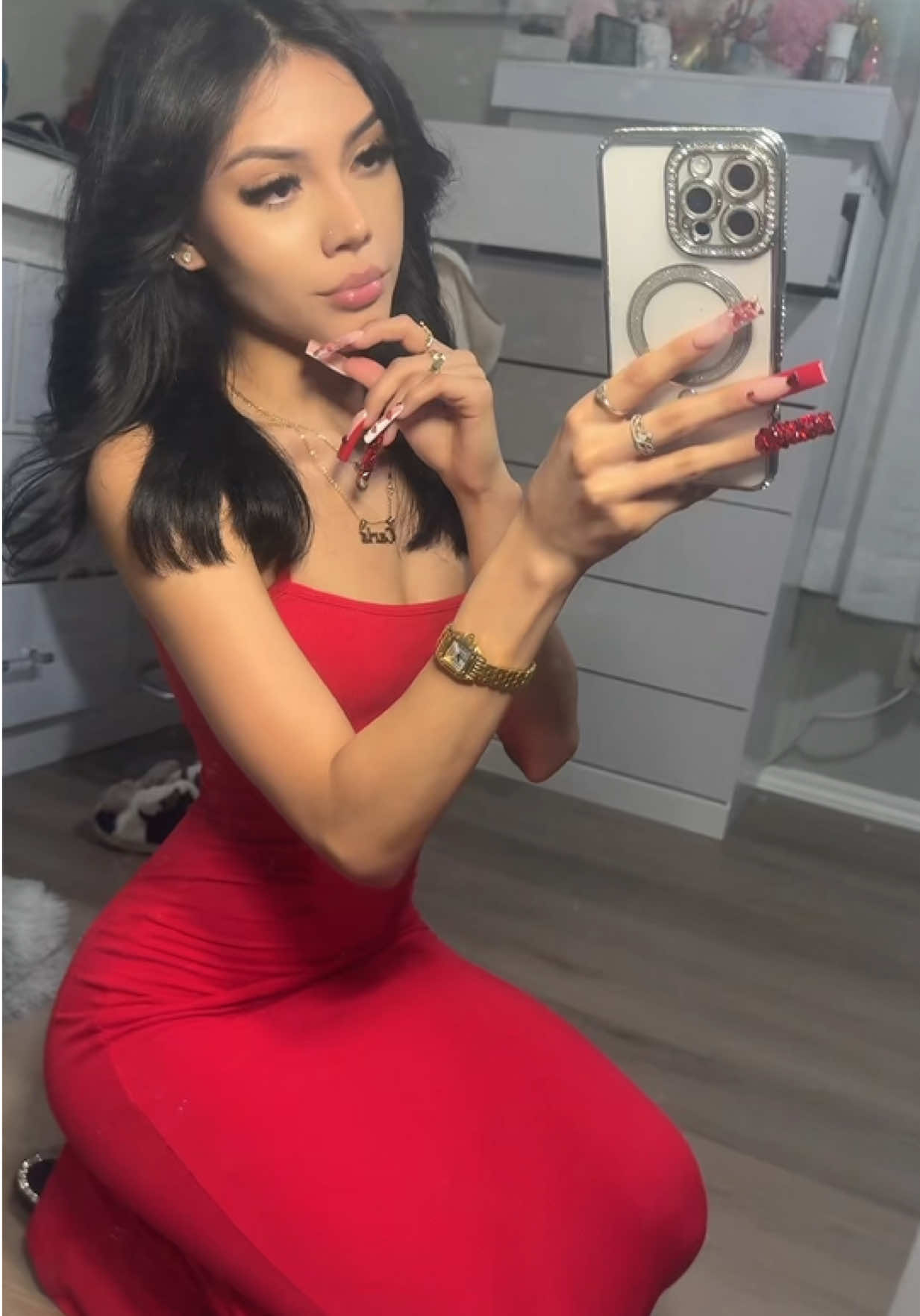TikTok post by @carlaurrutiaa for Reoria. Caption reads: @REORIA 💋.