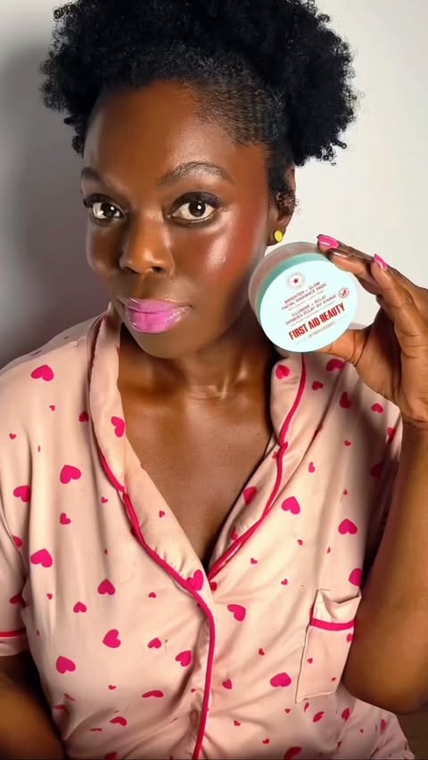 Instagram post by @stylesandlookswithk for First Aid Beauty. Caption reads: [...] it skincare ✨ I’ve been using the....