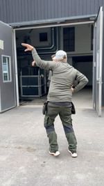 Instagram post by @filip_berti for Blåkläder. Caption reads: Best caption wins a coffee cup ☕️✌🏻.