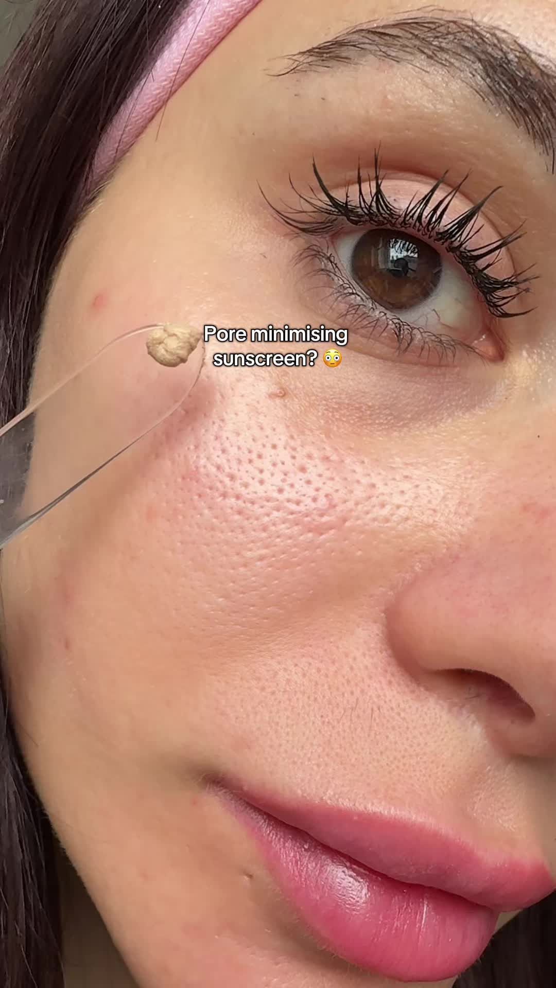 TikTok post by @thelipstickgirly for Supergoop. Caption reads: Everybody I have an announcement: FINALLY I FOUND....