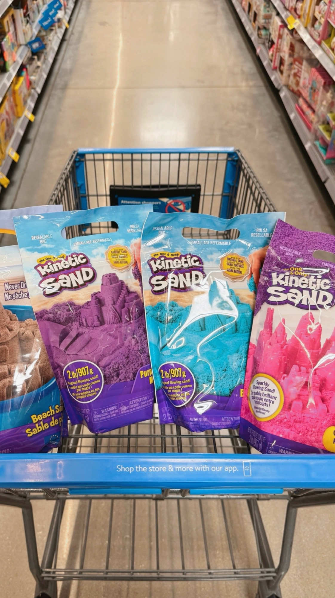 TikTok post by @walmartfavs_ for Kinetic Sand. Caption reads: #ad There’s nothing quite like Kinetic Sand, the....