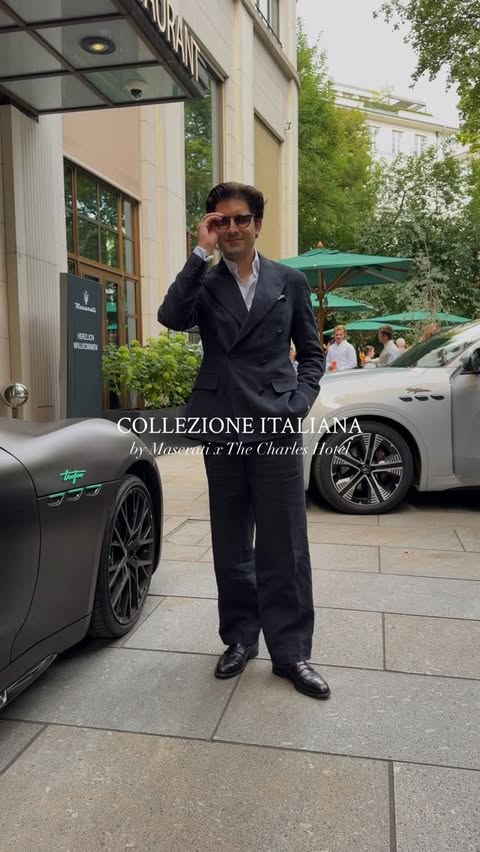 Instagram post by @bybenjaminhoti for Maserati. Caption reads: [...] chapter of „Collezione Italiana“ by Maserati....