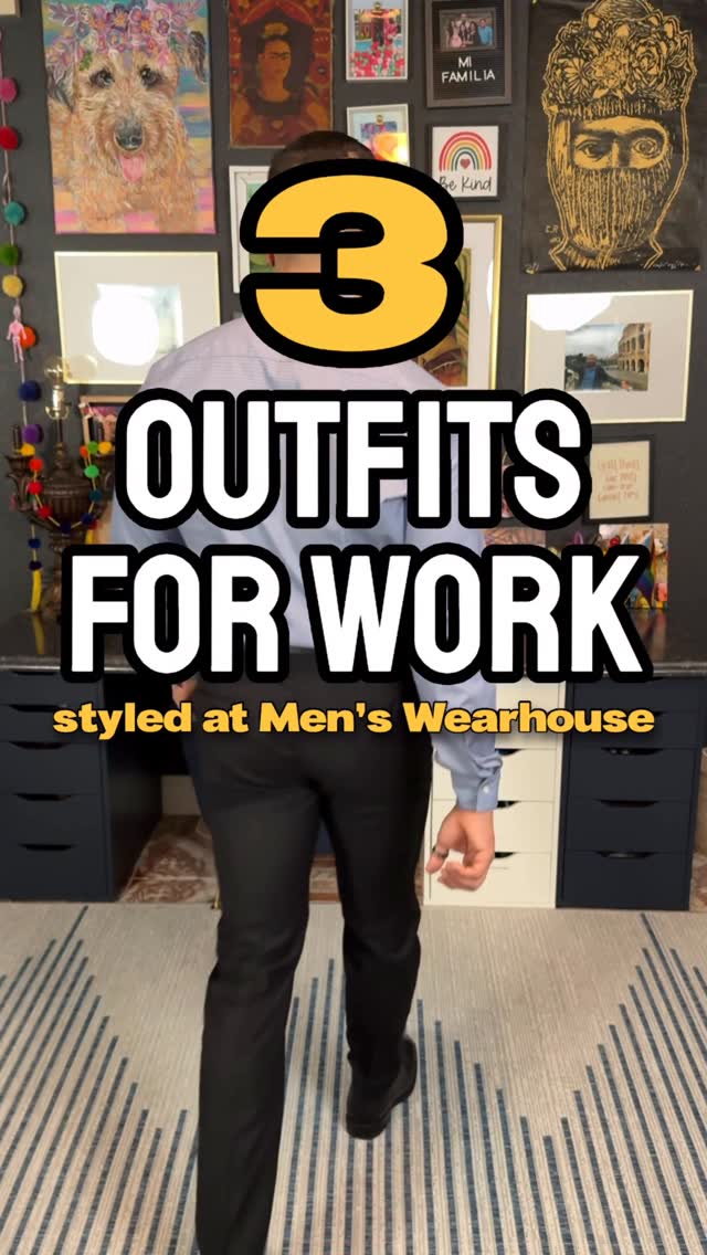 Instagram post by @profegarcia.ai for Men’s Wearhouse. Caption reads: Did you know I actually speak three languages?....