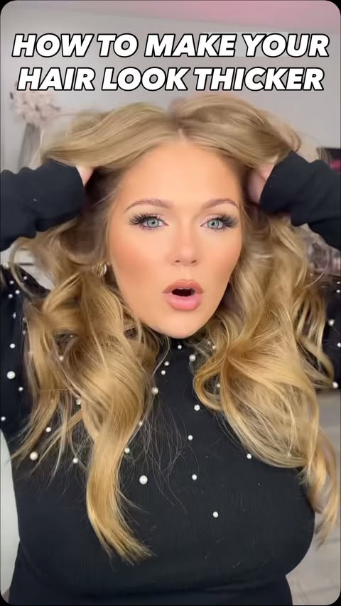 Instagram post by @kellystrackofficial for Sally Beauty. Caption reads: HAIR HACK!✨
How to instantly make your hair look....