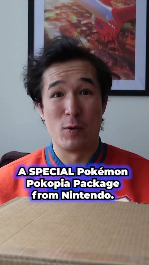 Instagram post by @swaynami for Nintendo. Caption reads: An INSANE Pokémon Pokopia Package from Nintendo....