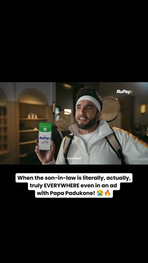 Instagram post by @manav.manglani for RuPay. Caption reads: [...] legendary Prakash Padukone together for....
