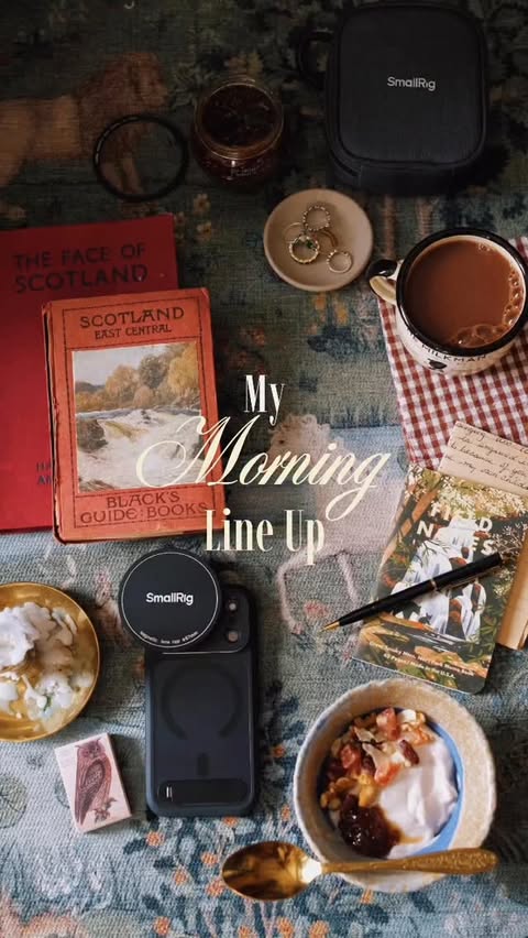 Instagram post by @cosyacademia for SmallRig. Caption reads: one thing I want to focus on in 2026: capturing....