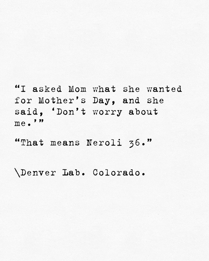 Instagram post by @overheardlelabo for Le Labo Fragrances. Caption reads: Translating Mom. #OverheardLeLabo #HappyMothersDay.