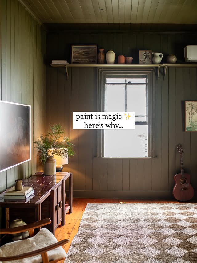 Instagram post by @genevavanderzeil for Benjamin Moore. Caption reads: [...] it! If you want to do this yourself....