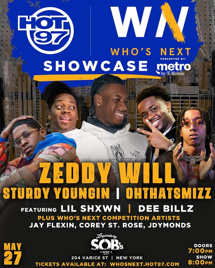 Instagram post by @dyetai for HOT 97. Caption reads: TONIGHT’S THE NIGHT!

#HOT97WhosNext takes over....