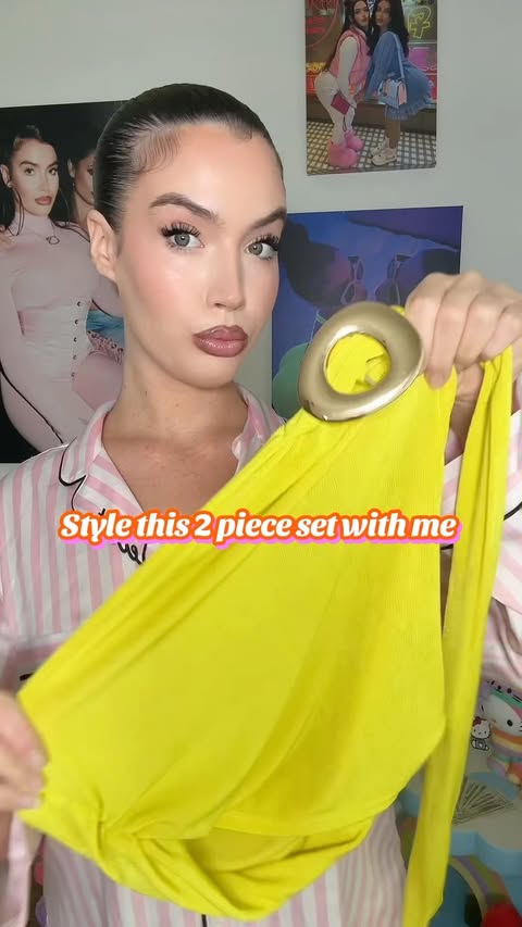 Instagram post by @brookelynbabie for Rockstar Original Womens. Caption reads: Style this 2 piece set with me ⭐️ Outfit:....