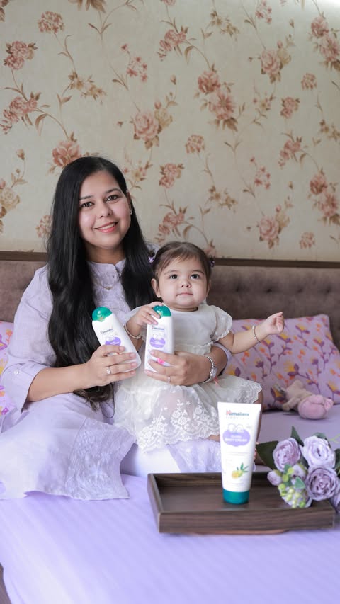 Instagram post by @rachana_lifestyle for Himalaya Babycare. Caption reads: [...] trusted care. New packaging by Himalaya....