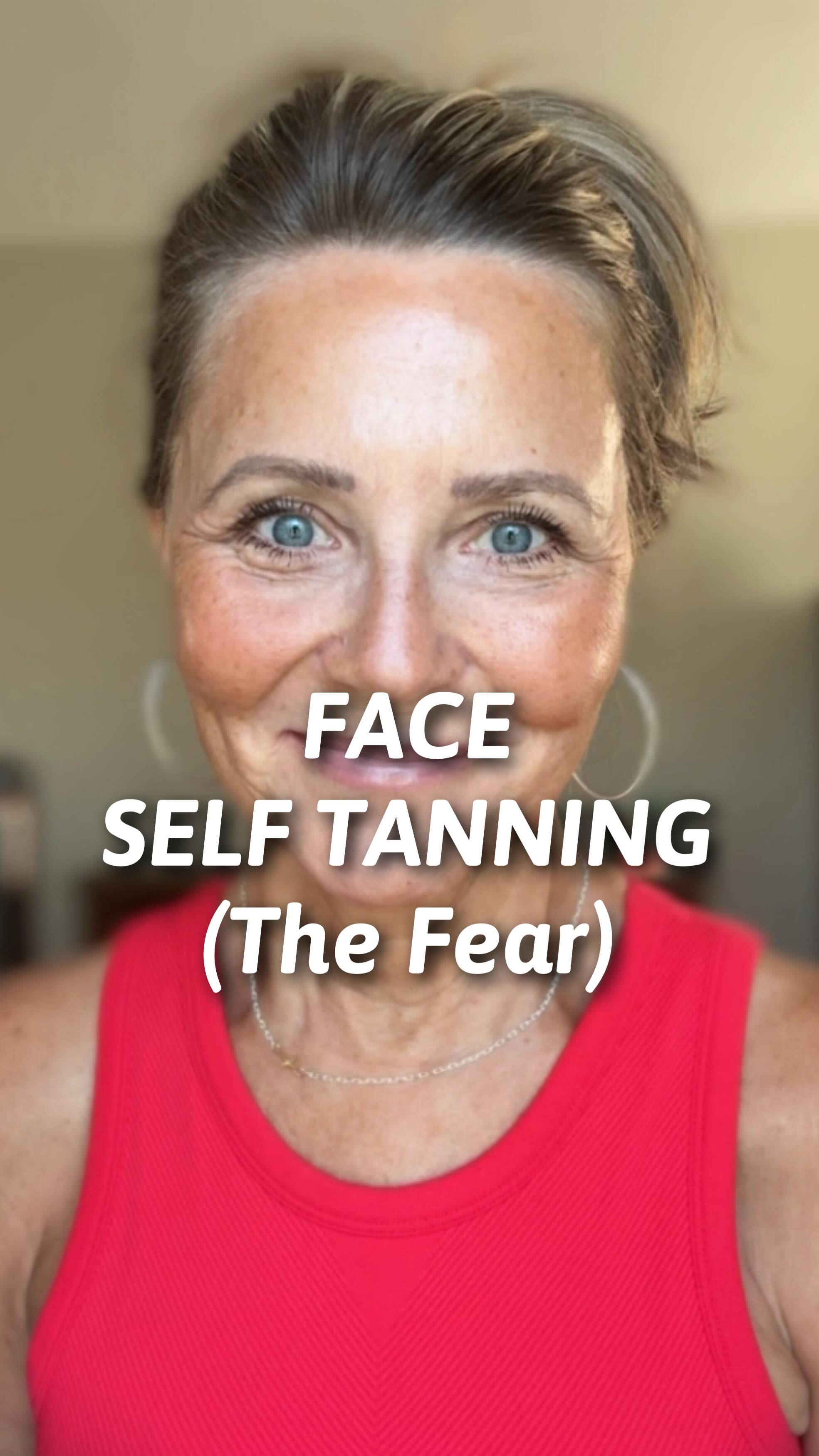 Instagram post by @kimlightupyourface for Peta Jane Beauty. Caption reads: Face tanning can be scary—I get it.
But here’s the....