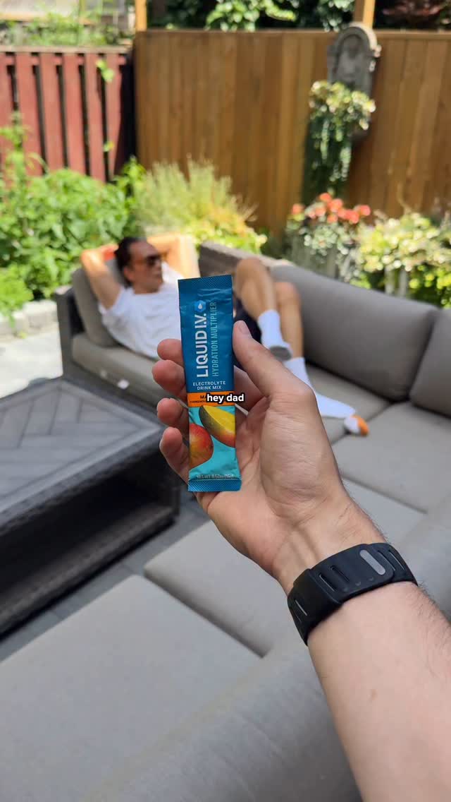 Instagram post by @jetbentlee for Liquid IV. Caption reads: Making a boat day gourmet with Mango Hydration....
