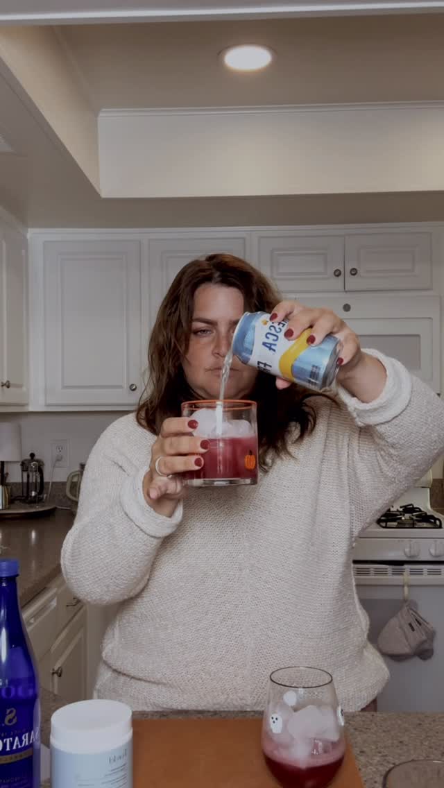 Instagram post by @nextstopoc for Perelel. Caption reads: Spooky season, but make it hydrated. 
My go-to....