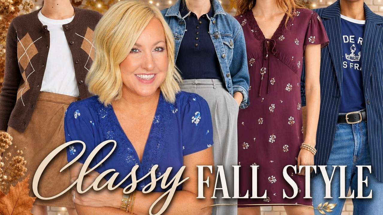 YouTube post by @KelliCardenal for NADIA ANYA. Caption reads: Huge LOFT Early Fall Try-On Haul! Wearable 2026....