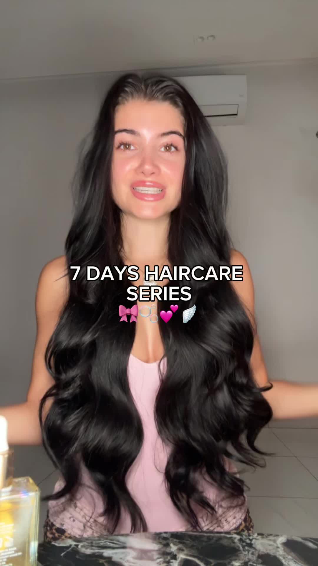 TikTok post by @selina.dasilvaaa for Akasha Superfoods. Caption reads: [...] @THE OUAI leave-in conditioner @Akasha....