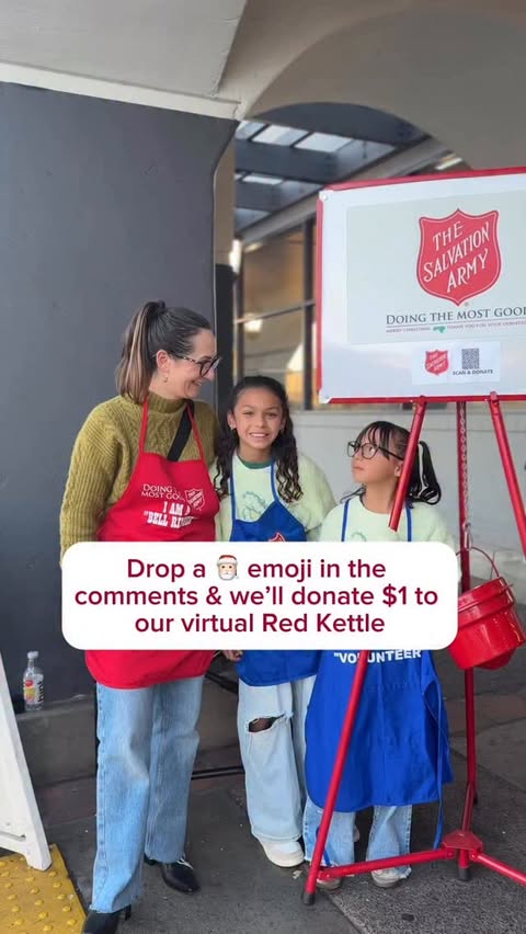 Instagram post by an influencer for The Salvation Army. Caption reads: [...] this season with the The Salvation Army!....