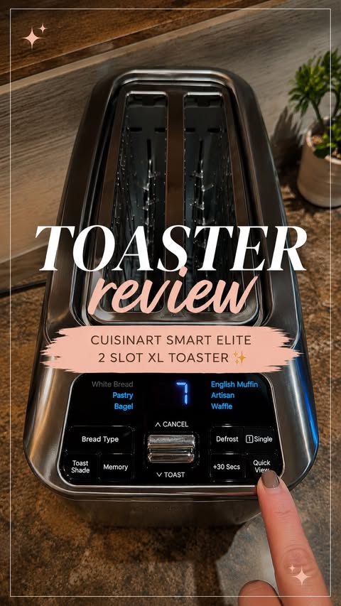 Instagram post by @trustedhomefinds for Home Tester Club. Caption reads: [...] #CuisinartToaster #KitchenFinds....