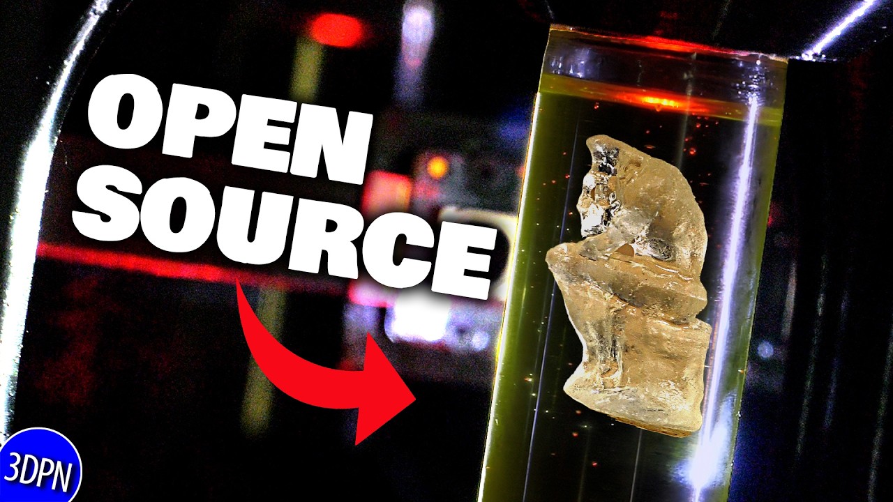 YouTube post by @3DPrintingNerd for PCBWay3D. Caption reads: Prints in Seconds - NOW OPEN SOURCE! Computed....