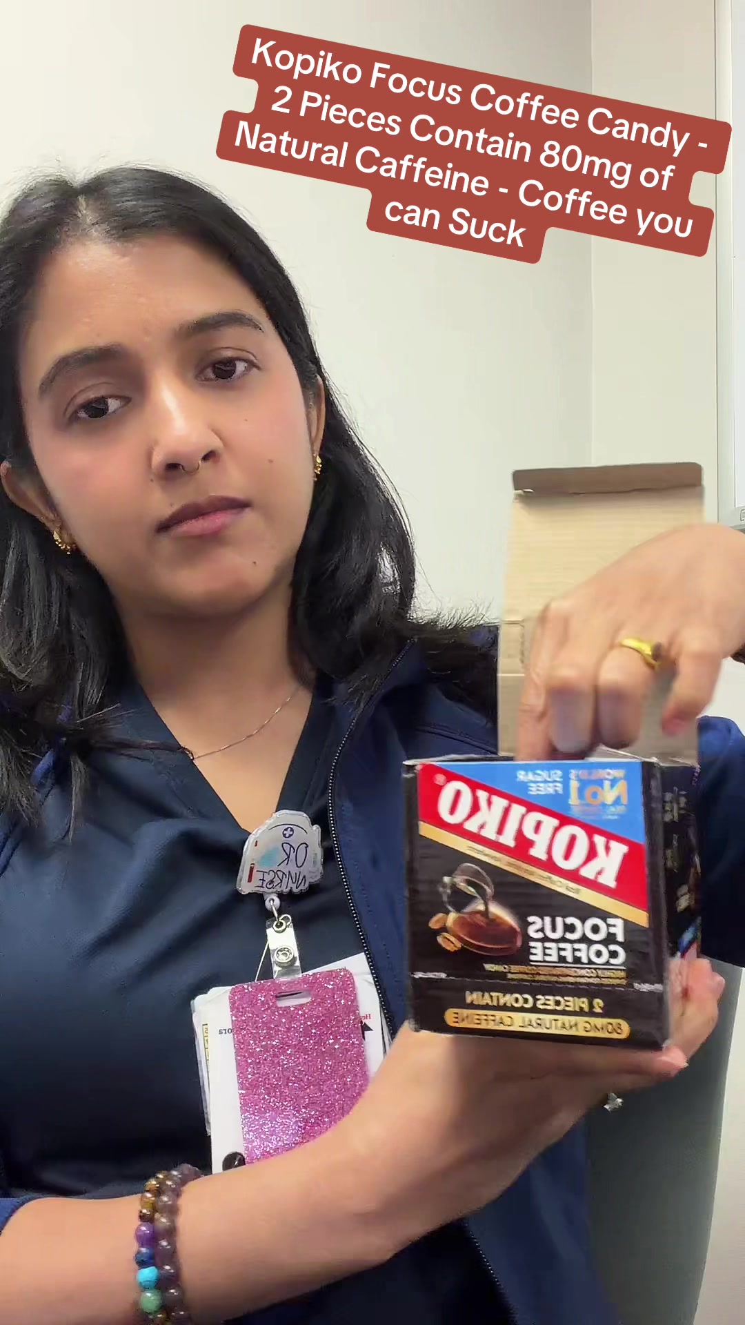 TikTok post by @babina.sunchiuri for Kopiko USA. Caption reads: @Kopiko US #tiktokviral #tiktokmademebuyit #viral....